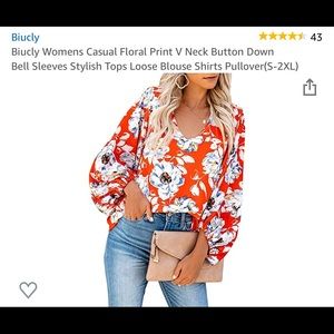 Floral long sleeve blouse